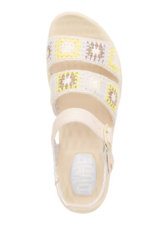 Flache Sandalen für Damen in Beige Farbe