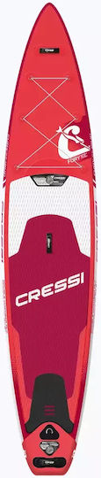 CressiSub Fury Dc Isup 12'2'' Φουσκωτή Σανίδα SUP με Μήκος 3.71m Κόκκινη