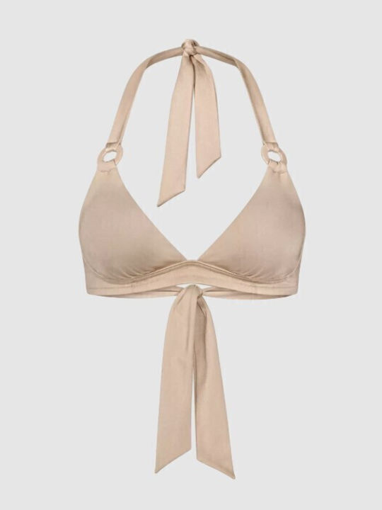 Triangle Bikini Top Midnight Swim P Beige