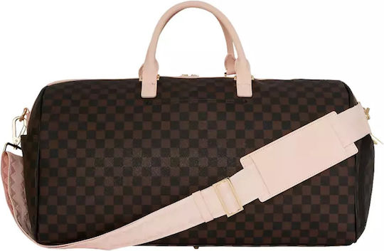 Sprayground Duffle Σακ Βουαγιάζ 35lt Καφέ από Δερματίνη Μ50xΠ25xΥ27εκ.