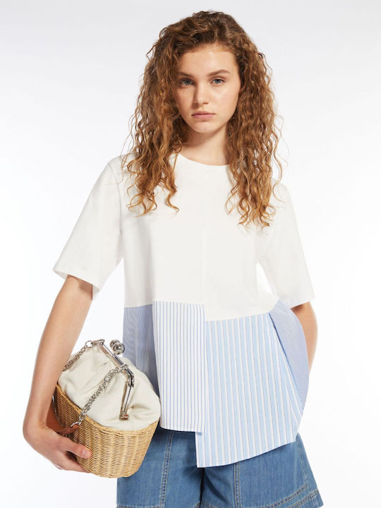 Damen Bluse Baumwolle White