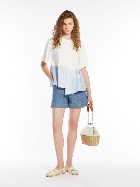 Damen Bluse Baumwolle White