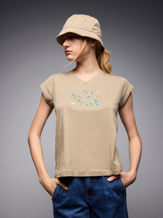 Women's T-shirt Khaki