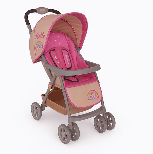 Beboulino Bello 2 in 1 Baby Stroller Suitable for Newborn Pink Bears Of Love 9.5kg