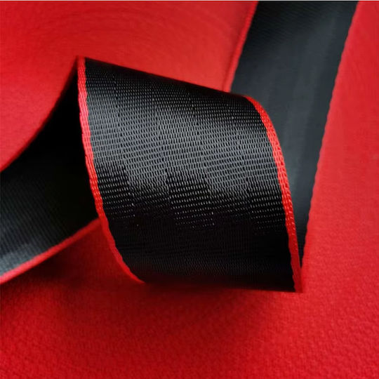 Curea de Siguranță Tuning Culoare Negru-roșu Lățime 46 Mm Preț Pe Metru Liniar