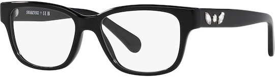 Swarovski Rame Ochelari Pentru Femei Metalic Negru SK2007 1001