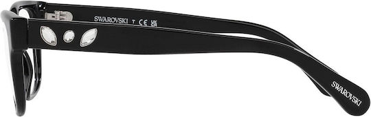 Swarovski Rame Ochelari Pentru Femei Metalic Negru SK2007 1001