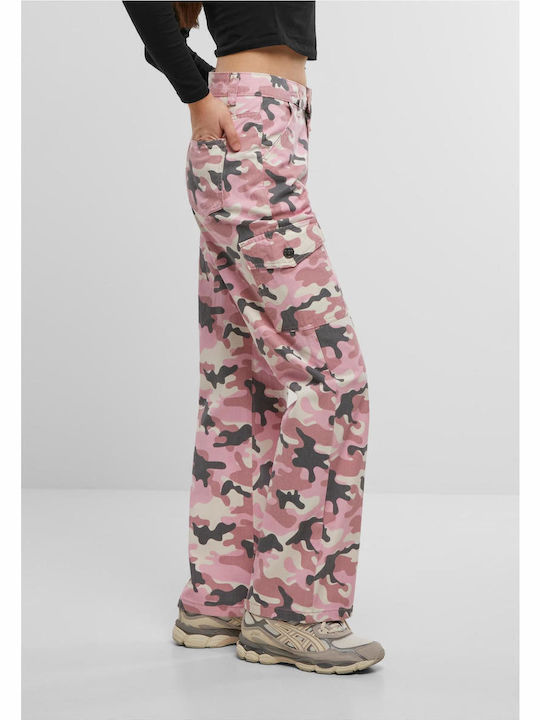 Γυναικείο Jean Παντελόνι σε Relaxed Εφαρμογή Pink Camo