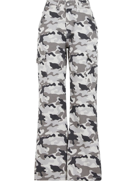 Γυναικείο Jean Παντελόνι σε Relaxed Εφαρμογή Black Camo