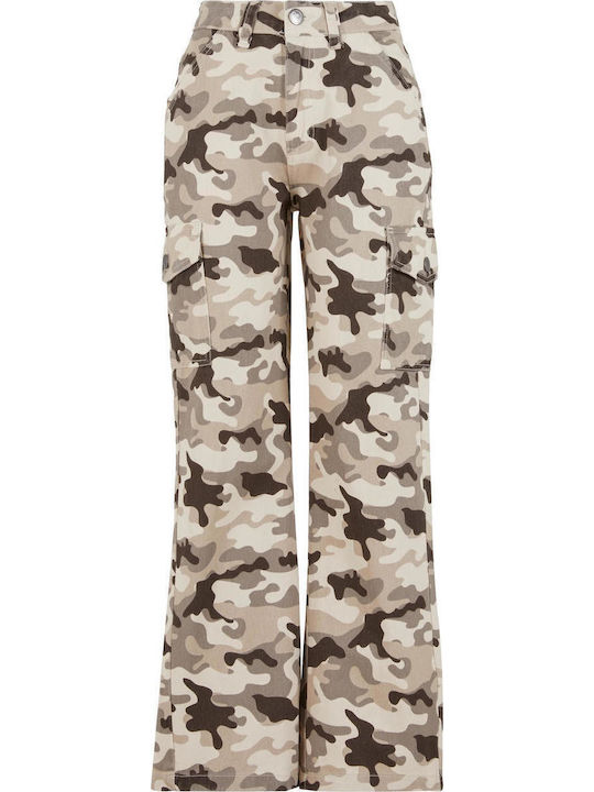 Γυναικείο Jean Παντελόνι σε Relaxed Εφαρμογή Beige Camo