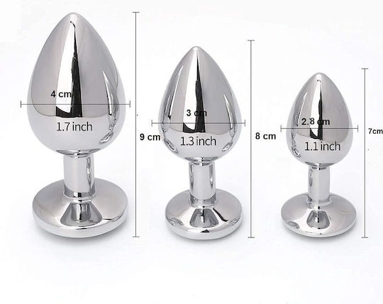 Analyzer Triple Anal Plugs Set Medium Silver 3pcs | Skroutz.mt