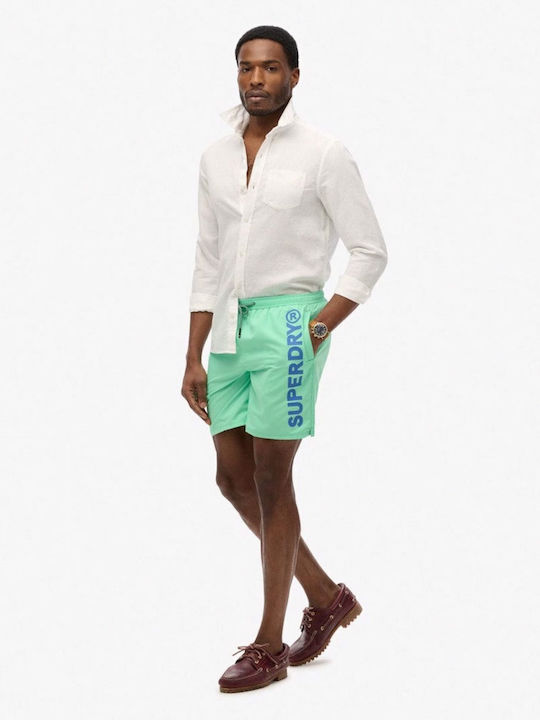 D3 Sport Graphic 17 Swim Short Men's Swimwear Shorts Green with Patterns