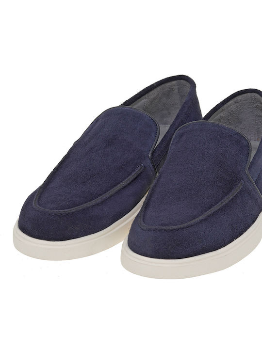 Suede Ανδρικά Loafers σε Μπλε Χρώμα