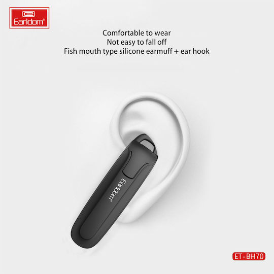 Earldom ET-BH70 Earbud Bluetooth хендсфри Слушалка Черен