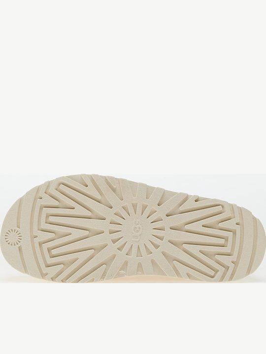 Goldenglow Slide Women's Flat Sandals in Beige Color