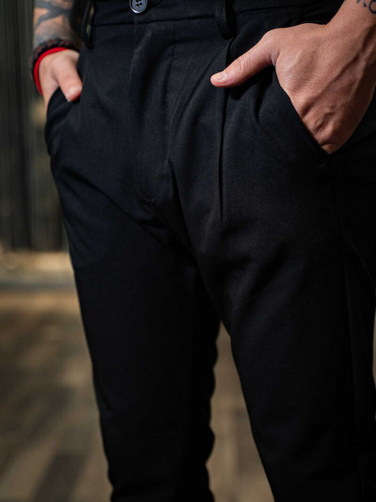 Ανδρικό Παντελόνι Τζιν με Relaxed Tapered Εφαρμογή Black