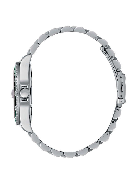 Lee Cooper Bracelet Men's Watch Battery with Silver Metal Bracelet