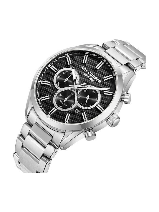 Lee Cooper Men's Watch Chronograph Battery with Silver Metal Bracelet