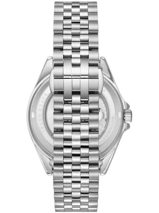 Lee Cooper Men's Automatic Watch with Silver Stainless Steel Bracelet