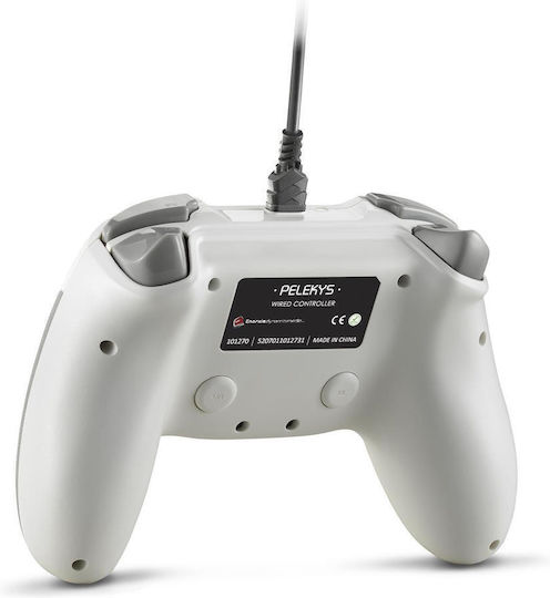 Spartan Gear Pelekys Ενσύρματο Gamepad με Hall Effect Sticks για PC / PS3 Λευκό