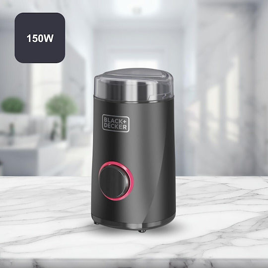 Black & Decker Elektrischer Kaffeemühle 150W mit einer Kapazität von 50gr Braun