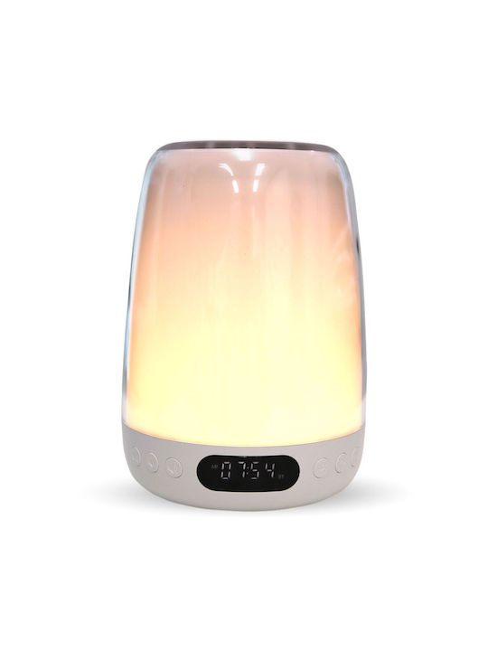 Touch Control Night Light Настолен Часовник с Аларма Бял