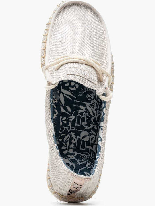Fabric Men's Espadrilles in Beige Color