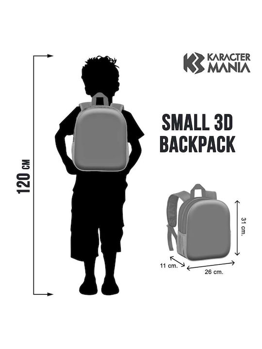 Karactermania 3D School Bag Backpack Kindergarten Multicolour with Water Bottle Holder