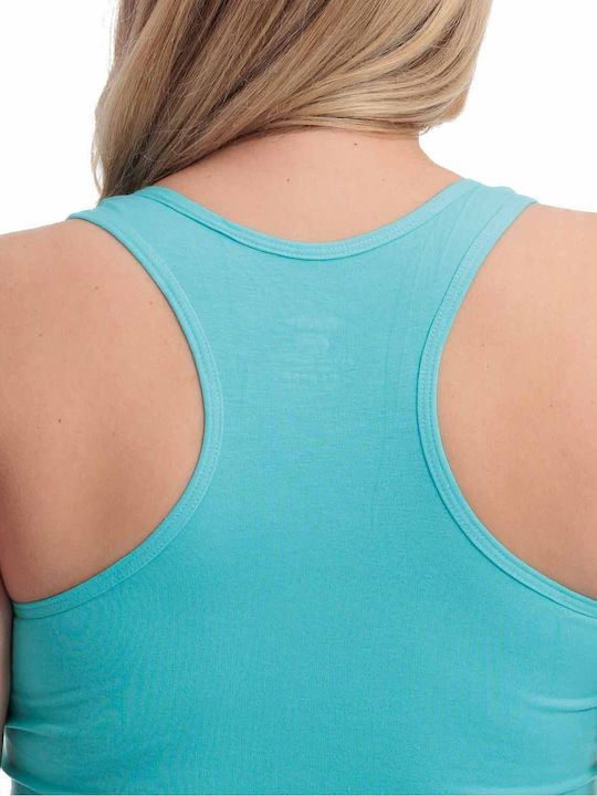 Women's T-Shirt with Spaghetti Strap Turquoise