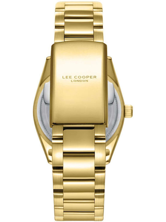 Lee Cooper Bracelet Γυναικείο Ρολόι 28mm Μπαταρίας με Χρυσό Μεταλλικό Μπρασελέ