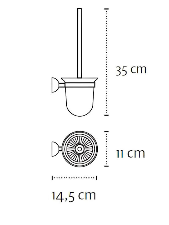 Kapitan Glas Badezimmer Toilettenbürste Silber