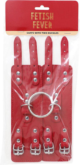 Handschellen in Rot Farbe