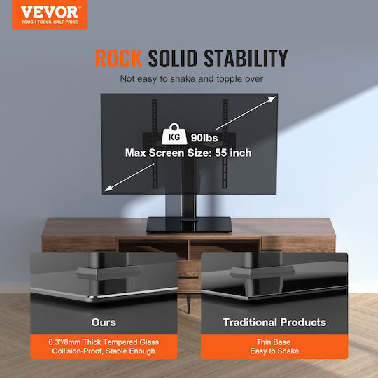 Vevor LDDSZJGDZXG55I5UNV0 Επιτραπέζια Βάση Τηλεόρασης έως 55"