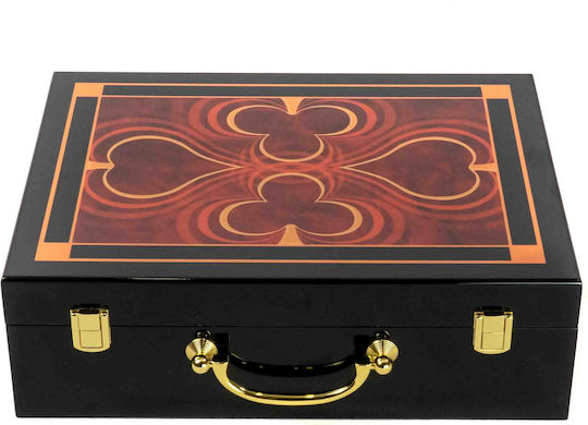 Set of 500 Poker Chips Gamefox 14g Luxury Wooden Box