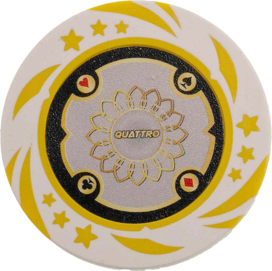 Set of 500 Poker Chips Quattro 14g Luxury Wooden Box