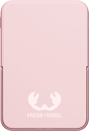 Fresh 'n Rebel Magnetic MagSafe Power Bank 5000mAh με Θύρα USB-C Pastel Pink