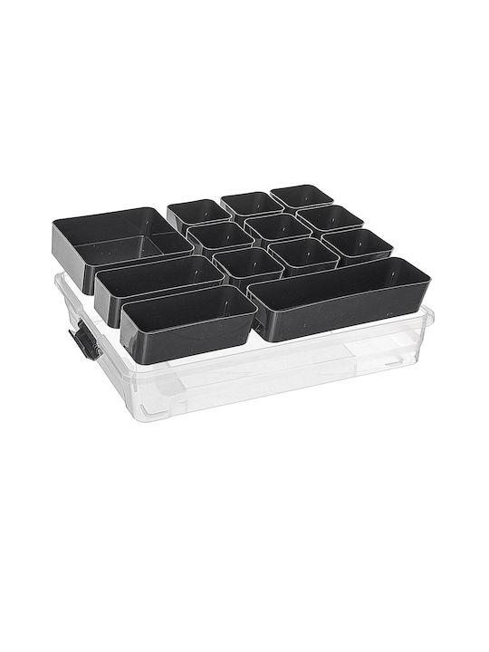 5Five Plastic Cutie de Depozitare cu Capac Transparent 35x28.5x7cm 1buc
