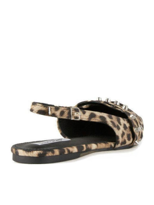 Damen Ballerinas mit Riemen in Braun Farbe