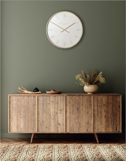 Wall Clock Wooden Beige Wall Clock Wooden Beige