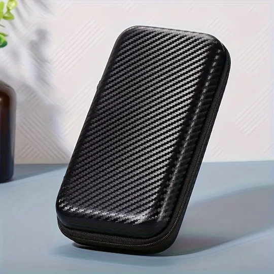 Hard Case Carbon Style Storage for Audio & Video Equipment Accessories 20cm