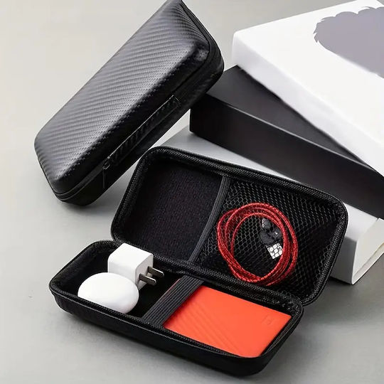 Hard Case Carbon Style Storage for Audio & Video Equipment Accessories 20cm