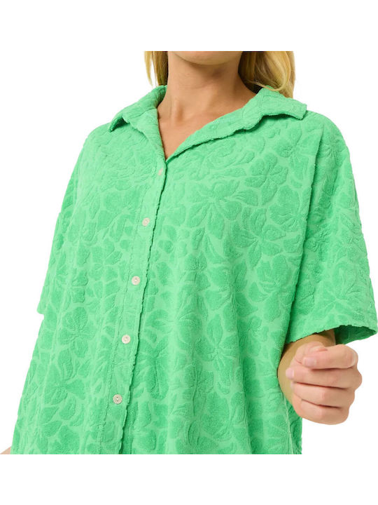 Κοντομάνικο Γυναικείο Πουκάμισο Light Green