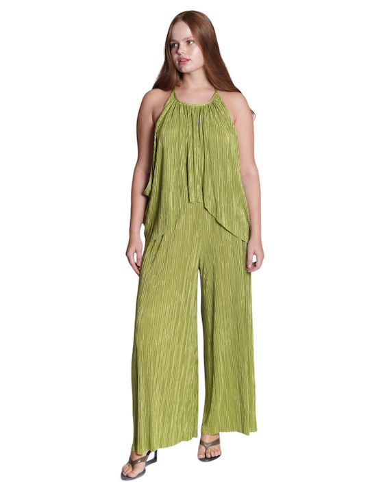 Women's Fabric Trousers Green