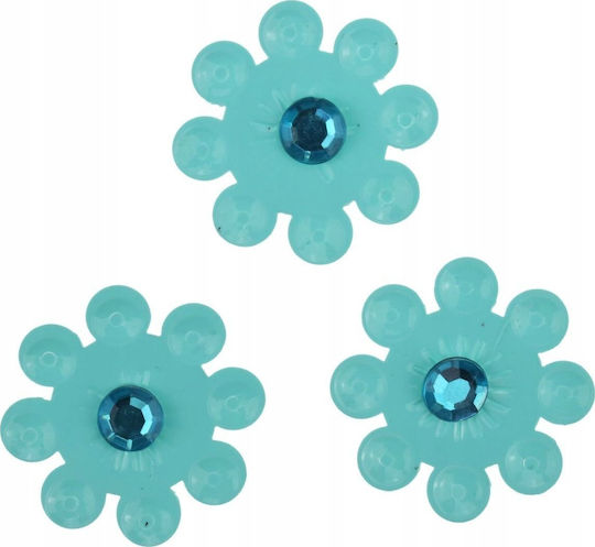 Titanum Decorative Flower for DIY Crafts Blue 20pcs 3x3cm