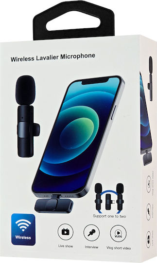 Apexel APL-MIC004 Ασύρματο Μικρόφωνο Πέτου, Clip On Δημοσιογραφικό