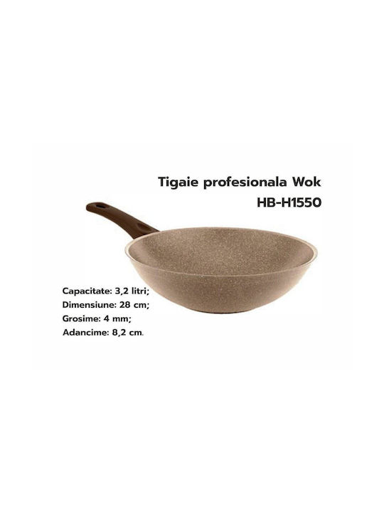 Hausberg Wok din Aluminiu cu Strat de Piatră 28cm