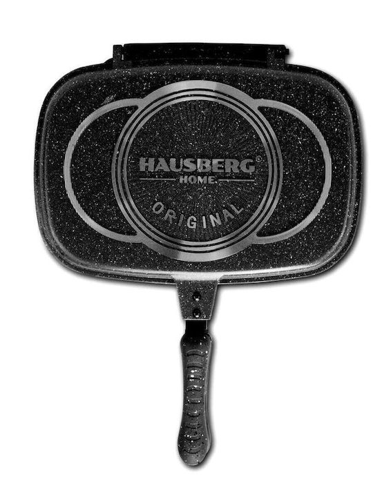 Hausberg Double Grill made of Aluminum with Stone Coating 36cm
