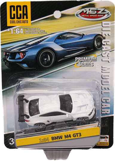 Mașinuță de jucărie BMW M4 GT3 MSZ 1:64 albă