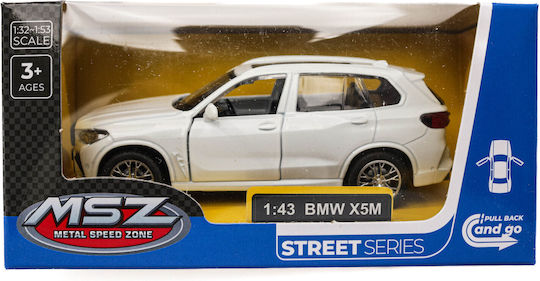 BMW X5M MSZ 1:43 White Toy Car