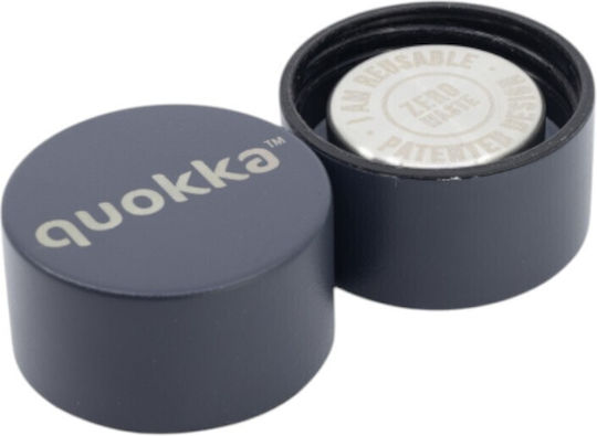Quokka Solid Stainless Steel Thermos Bottle BPA Free 510ml Slate With Loop